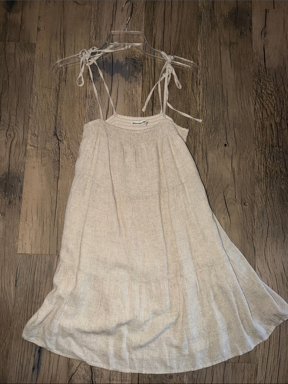 Lightweight Cream Tie-Shoulder Sundress